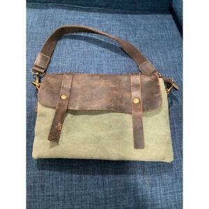 Mcmcc Marrakech Vintage Leather/Canvas Satchel Messenger  Bag